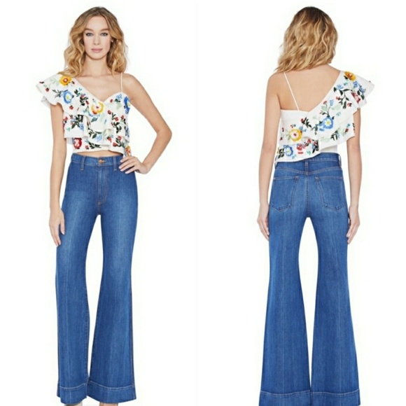 Saba Embellished One -ShoulderRibbed Top - Picture 5 of 8